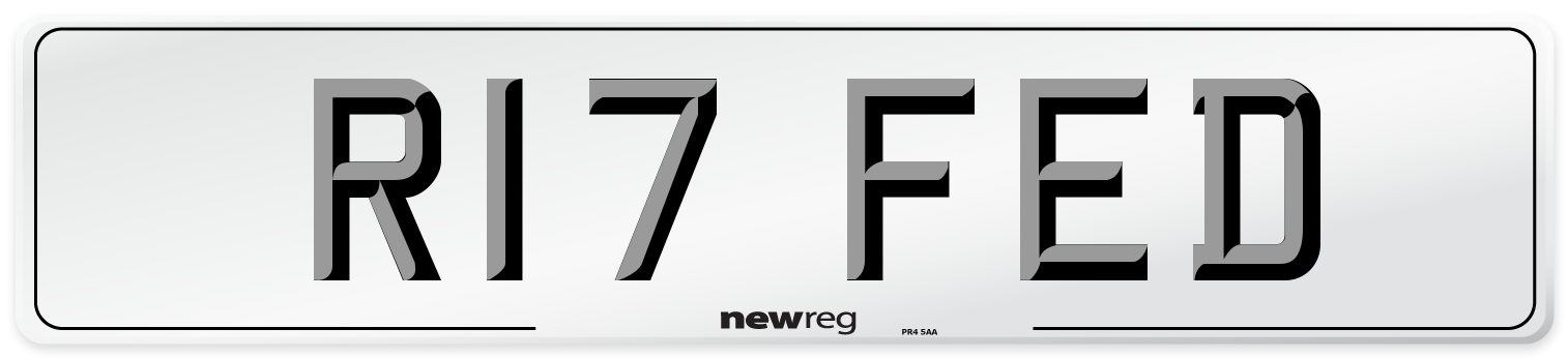 R17 FED Number Plate from New Reg